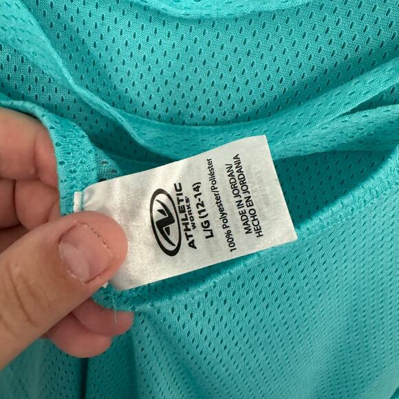 Athletic Works Mesh Active Wear Top w/ Strappy Back Size Large / 12 - 14 - Picture 4 of 6